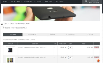 cosuri de cumparaturi in prestashop
