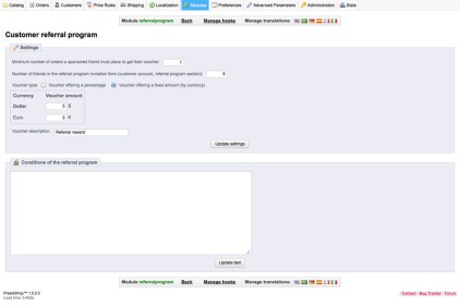 Program afiliere prestashop