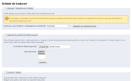 Prestashop backoffice traduceri